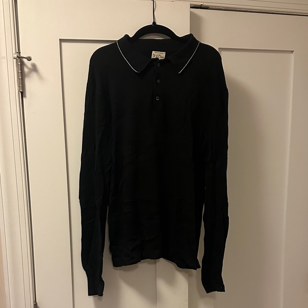 J. Crew Black Cotton Silk Blend Sweater - Picture 3 of 5